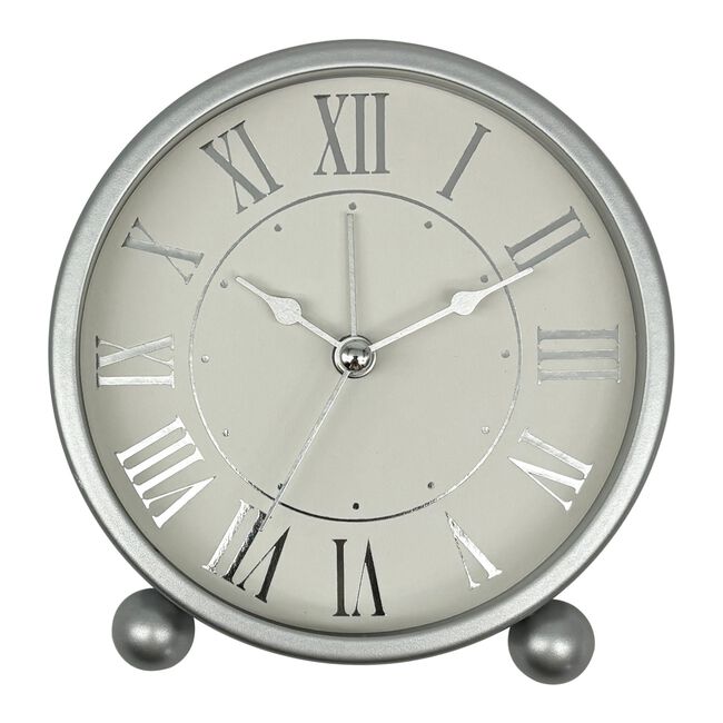 TABLE ALARM CLOCK Silver 11cm