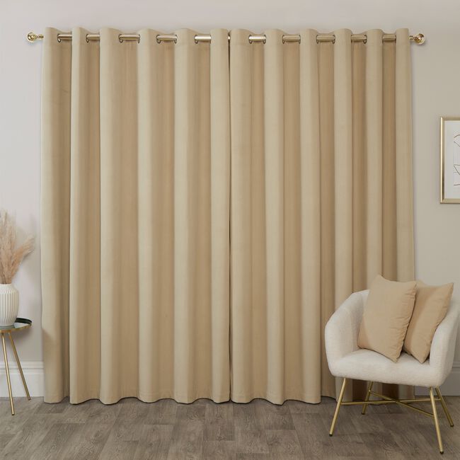 BLACKOUT & THERMAL CORDUROY NATURAL 66x54 Curtain