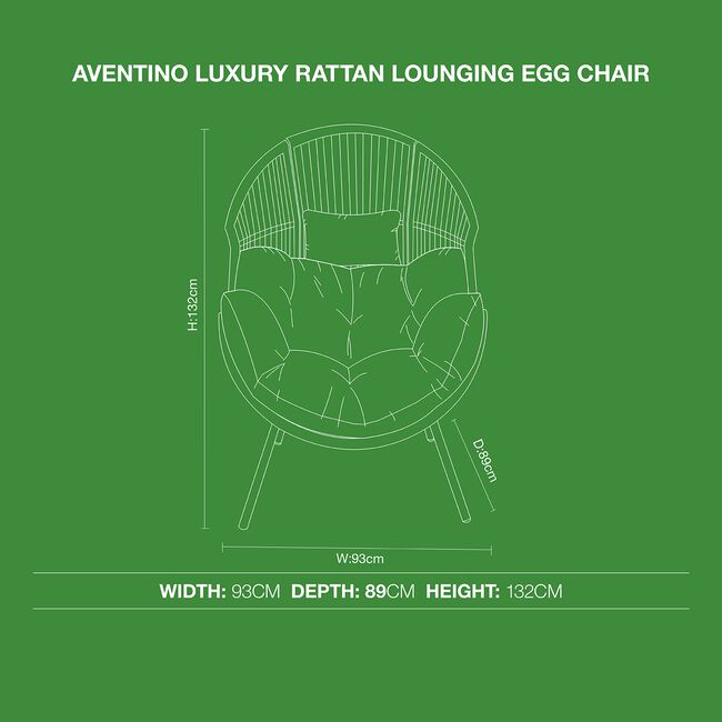 Aventino Luxury Rattan Lounging Egg Chair