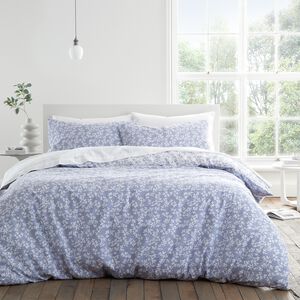 BIANCA SINGLE DUVET COVER Shadow Leaves Blue
