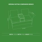 Verona Rattan Companion Bench
