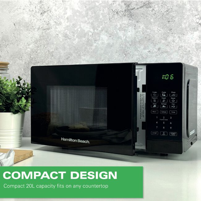 HAMILTON BEACH ESSENTIALS 20L Black Digital Microwave