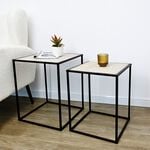 Bergstrom Herringbone Set Of 2 Side Tables
