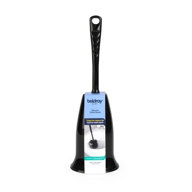 BELDRAY ANTIBAC Silicone Black Toilet Brush