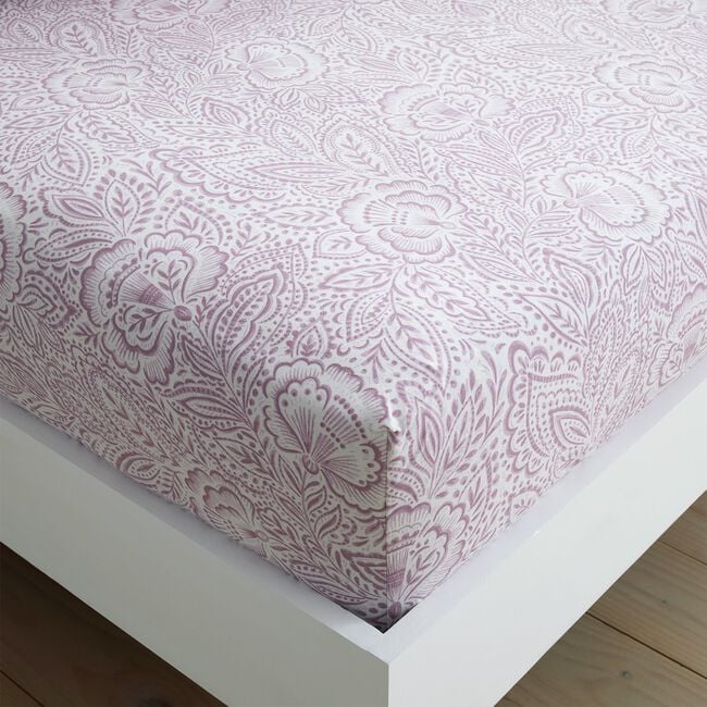 FALLON Raspberry Single Fitted Sheet 