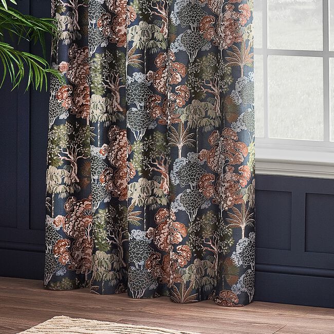 WYLDER WOODLANDS NAVY 90x90 Curtain