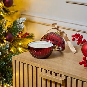 Ambianti Christmas Bauble Red 310g Candle