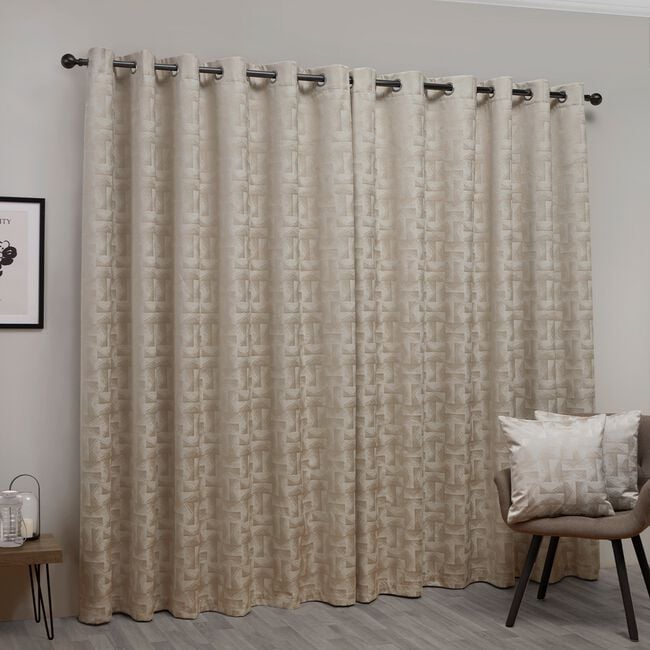 BLACKOUT & THERMAL GRAPHIC GEO IVORY  66x54 Curtain