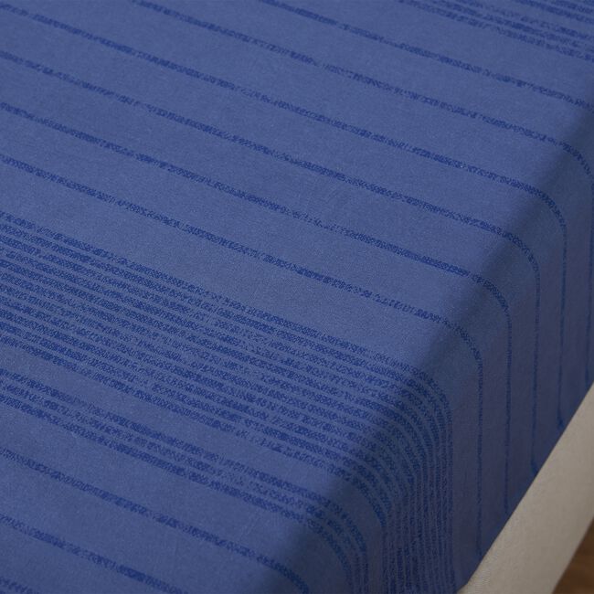 LUNA NAVY Single Fitted Sheet 