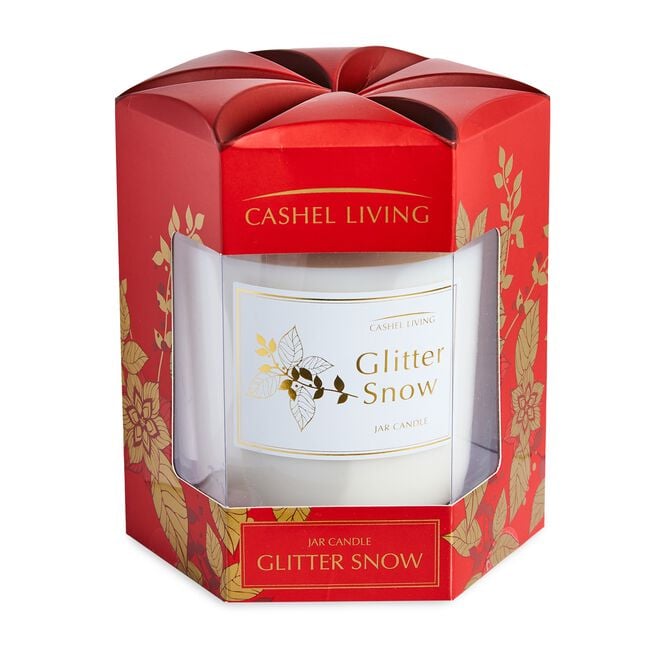 Cashel Living Glitter Snow Candle Jar