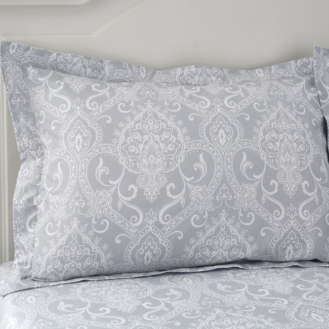 Tess Oxford Pillowcase Pair - Grey