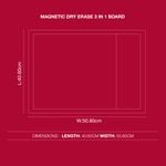Magnetic Dry Erase 3 In 1 Board