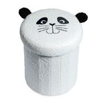 Panda Folding Ottoman - White