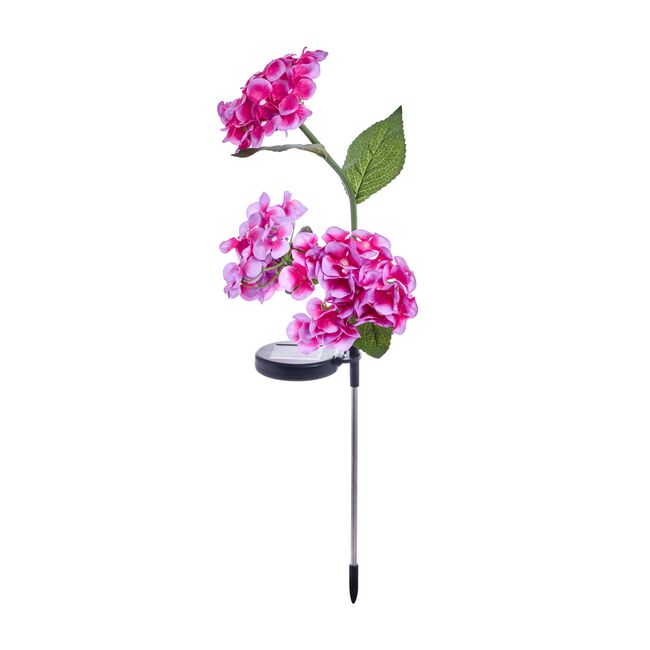 PURPLE HYDRANGEA Solar Garden Stake Light