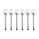 6 Mini Crackle Ball Post Solar Garden Lights