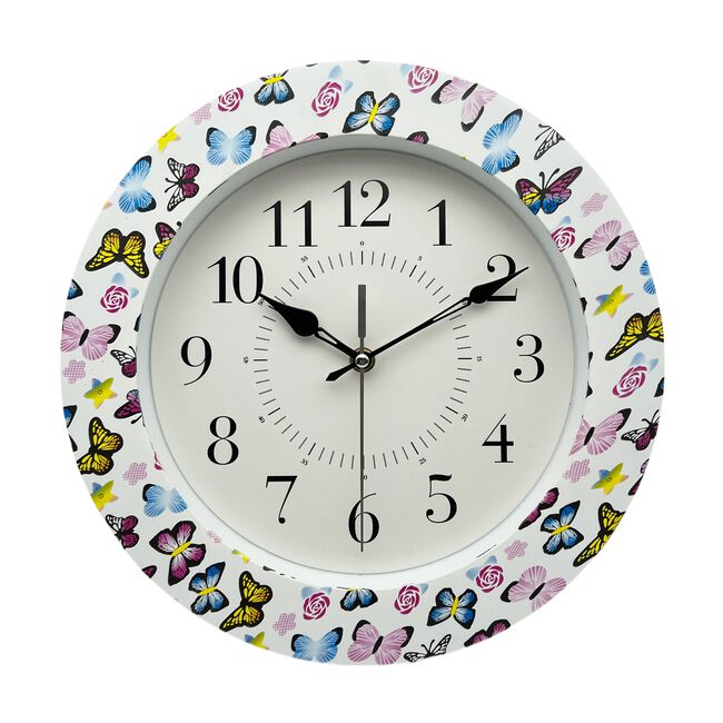 BUTTERFLY WALL Clock 25cm