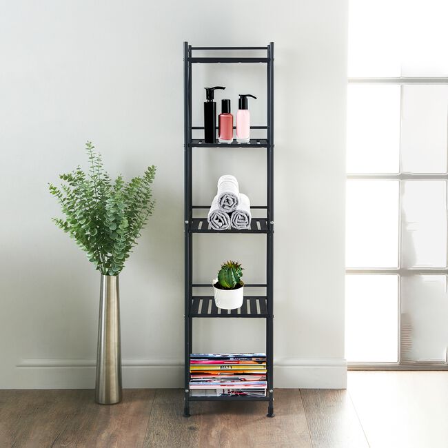 Causeway Bay 5-Tier Black Shelving Unit