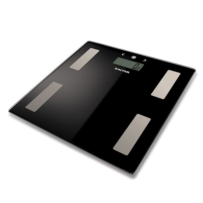 Salter BMI Analyser Black Glass Bathroom Scales