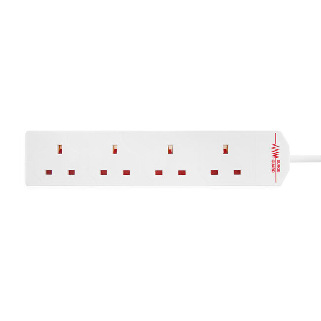 4 Way Extension Lead 2m Blister Pack