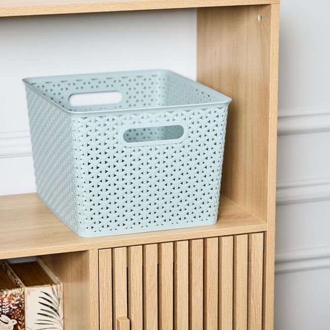 Geometric Storage Basket 19L - Mint
