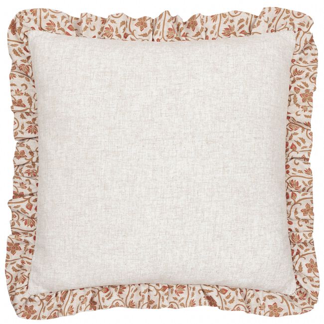 1973 Linen Filigree Ochre Cushion 50cm x 50cm