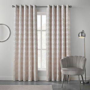 SCALLOP FAN SILVER 66x72 Curtain