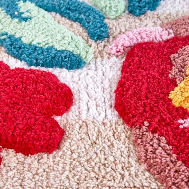 Floral Tufted Shower Mat 50cm x 50cm