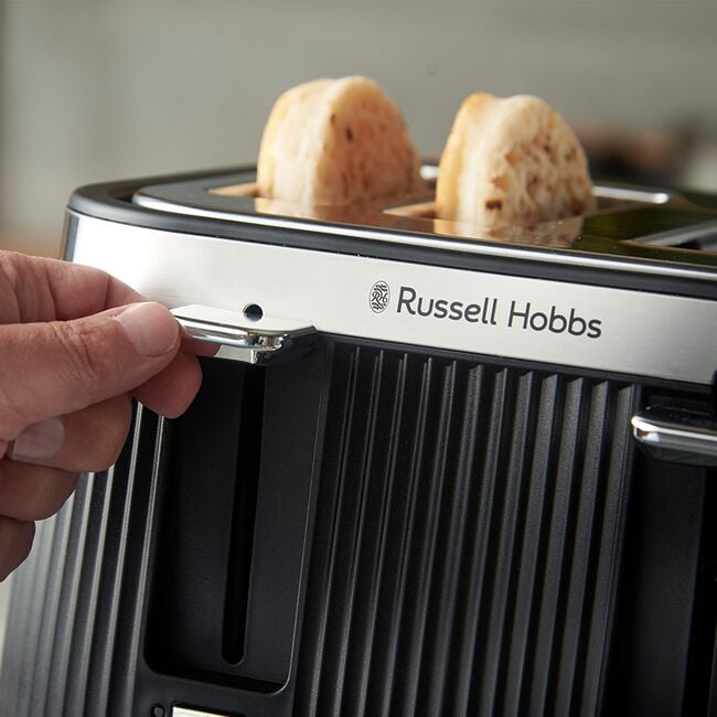 RUSSELL HOBBS BRONTE BLACK 4 Slice Toaster