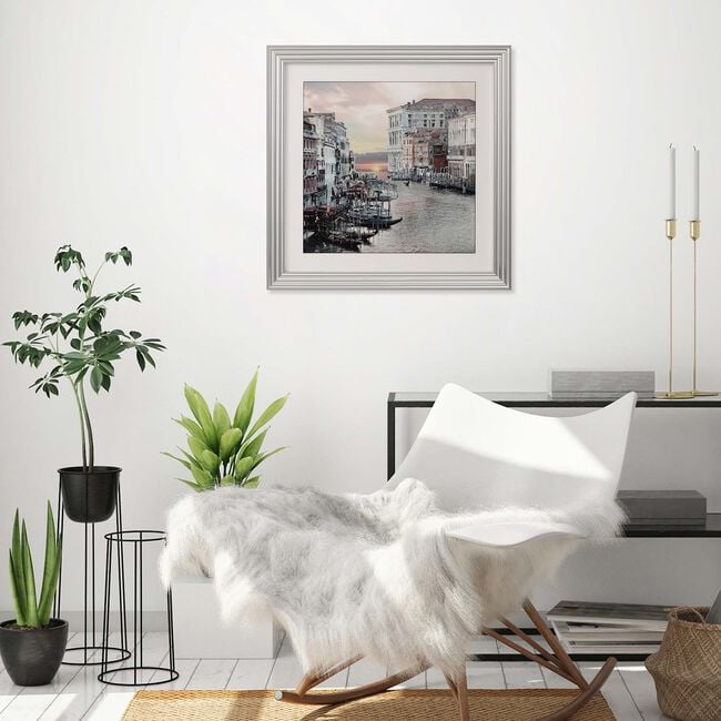 Venice Sunset Jewelled Framed Art 60cm x 60cm
