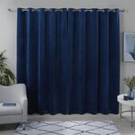 TRIANGLE STITCH NAVY 66X54 Curtain