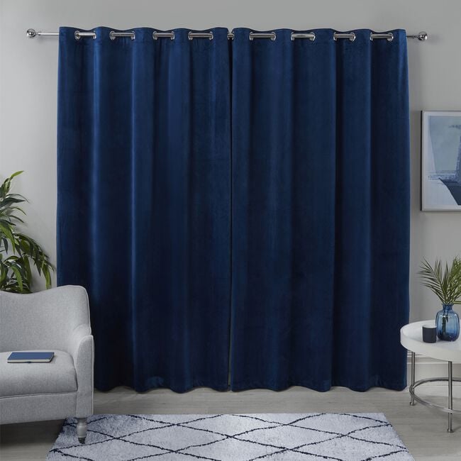 TRIANGLE STITCH NAVY 66X54 Curtain