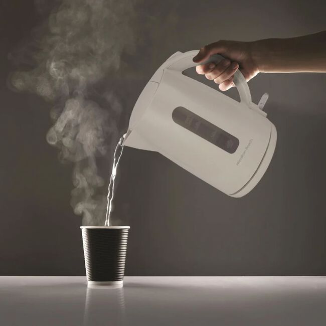 HAMILTON BEACH ESSENTIALS 1.7L WHITE Rapid Boil Kettle
