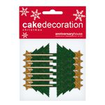 Christmas Tree Glitter Cupcake Toppers