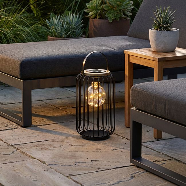 Cage Solar Lantern 28cm