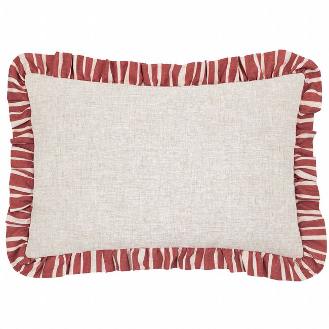 FURN CARMON STRIPE LINEN/RED 40x60 Cushion