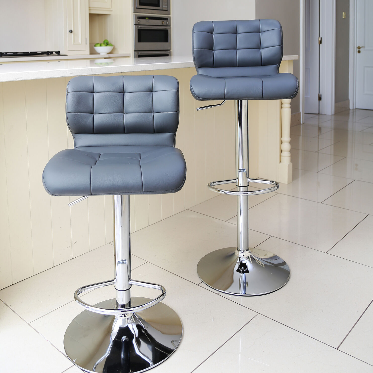 Hector Barstool Grey Home More, Leather Look Bar Stools Ireland