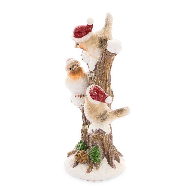 Christmas Robin On Snowy Tree decoration