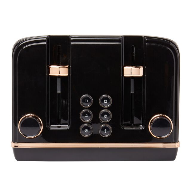 Haden Salcombe 4 Slice Black & Copper Toaster