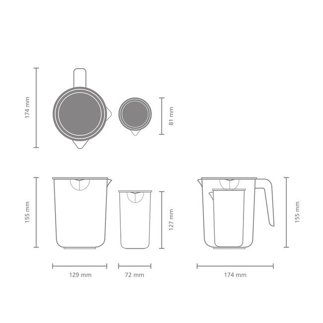 Brabantia Tasty+ Measuring Jugs Set Of 2