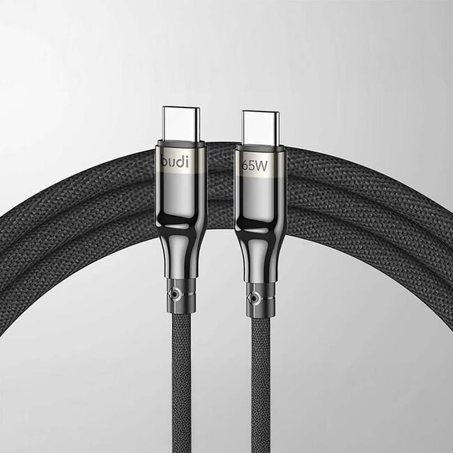 Budi Black Type C 1.5M Charging Cable 