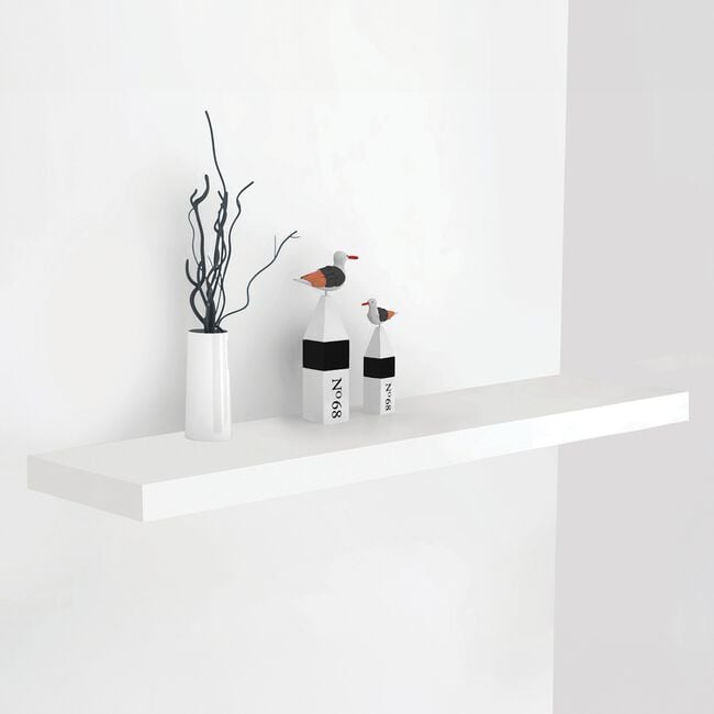 Bergen 80cm White Floating Wall Shelf