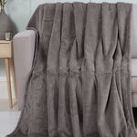 NICOLE DAY ETCHED STRIPE Charcoal 150x200cm Throw