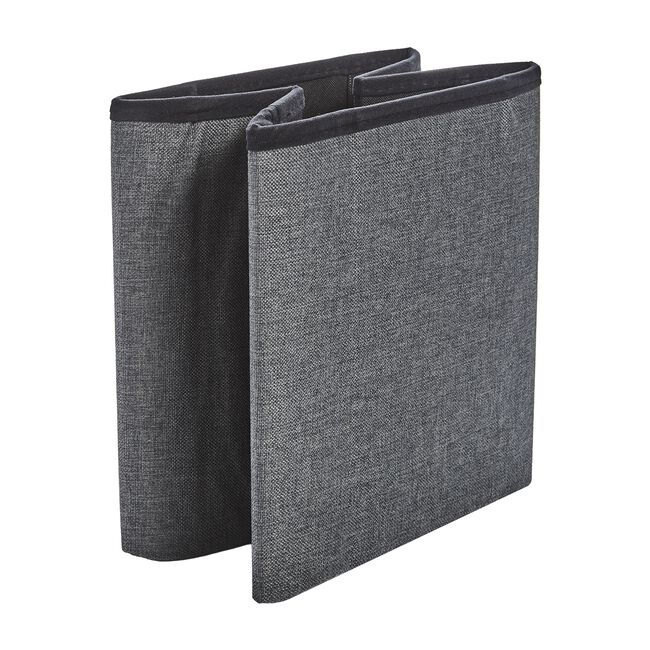 OVAL LINEN FOLDABLE SMALL Charcoal Ottoman