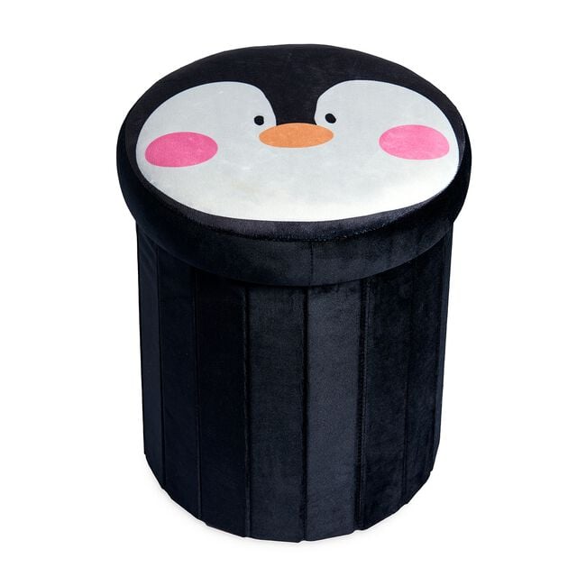 Penguin Folding Ottoman - Black