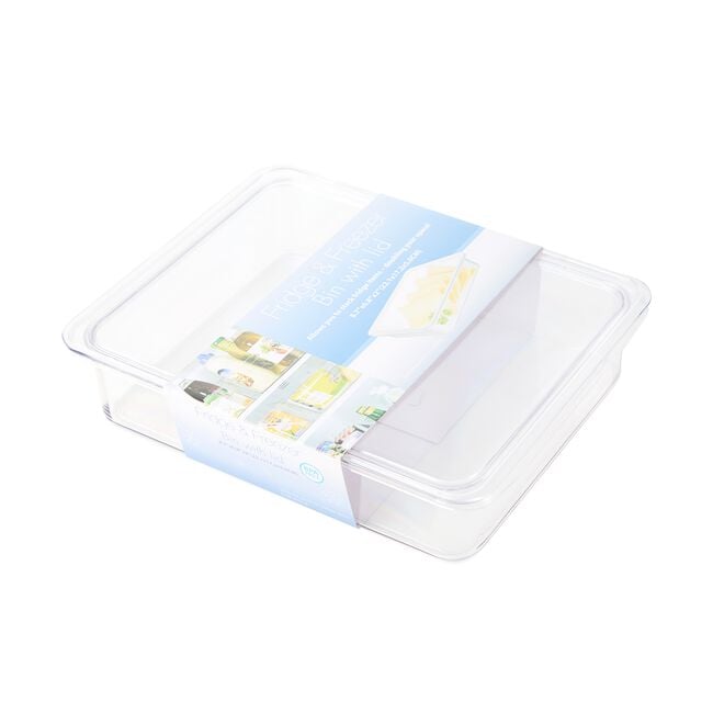 Fridge & Freezer Organiser With Lid 22.1x17.2x5cm