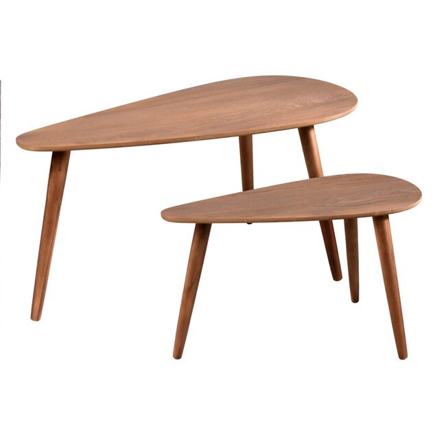 Set of 2 Wood Side Tables