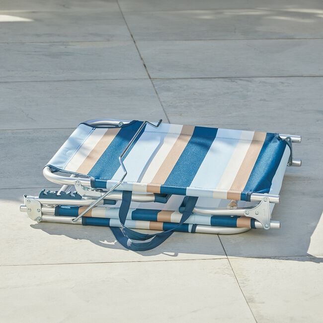 Sun Lounger Blue Striped