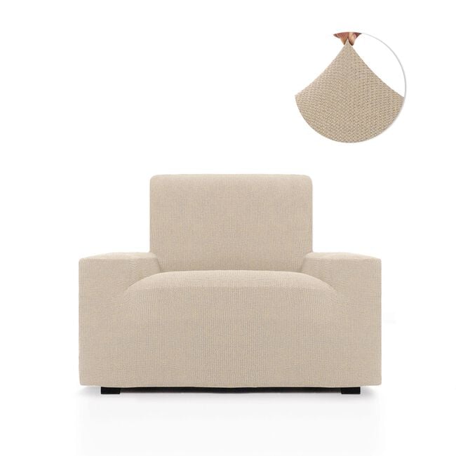 TWO WAY SUPER STRETCH ECRU Armchair Cover