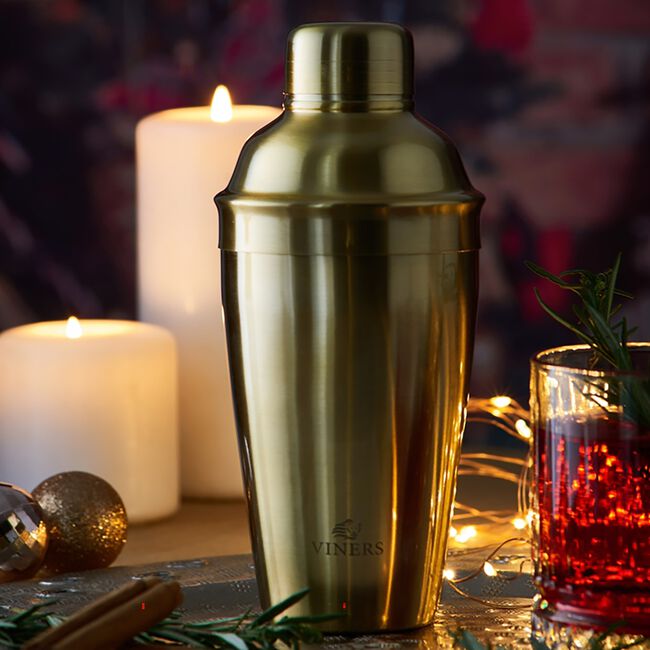 Viners Barware 500ml Cocktail Shaker - Gold