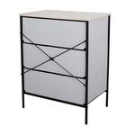 Stylehome 3 Drawer Grey Cabinet